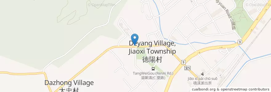 Mapa de ubicacion de 瑪德琳咖啡工坊 en Taiwan, Taiwan Province, Yilan County, Jiaoxi Township.