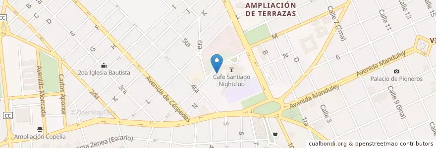 Mapa de ubicacion de Rent A Car (Havanautos, Cubacar) en Cuba, Santiago De Cuba, Santiago De Cuba, Ciudad De Santiago De Cuba.