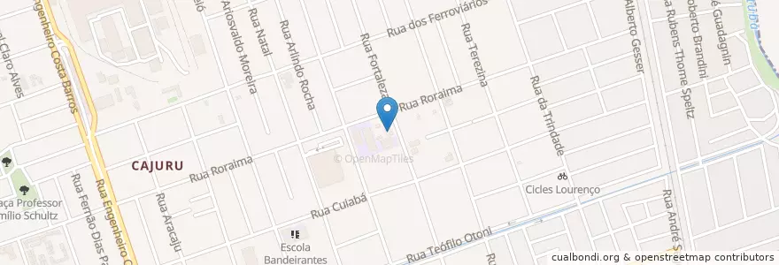 Mapa de ubicacion de Corpo de Bombeiros - Cajuru en 브라질, 남부지방, 파라나, Região Geográfica Intermediária De Curitiba, Região Metropolitana De Curitiba, Microrregião De Curitiba, 쿠리치바.