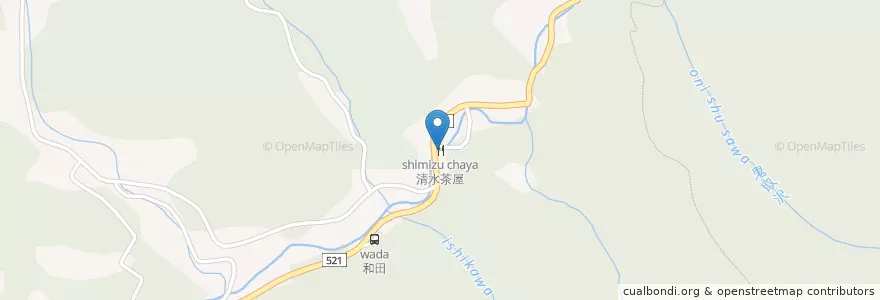 Mapa de ubicacion de 清水茶屋 en ژاپن, 神奈川県, 相模原市, 緑区.