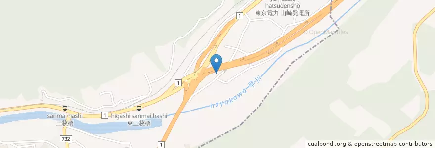 Mapa de ubicacion de 山崎集会所 en 日本, 神奈川県, 足柄下郡, 箱根町.