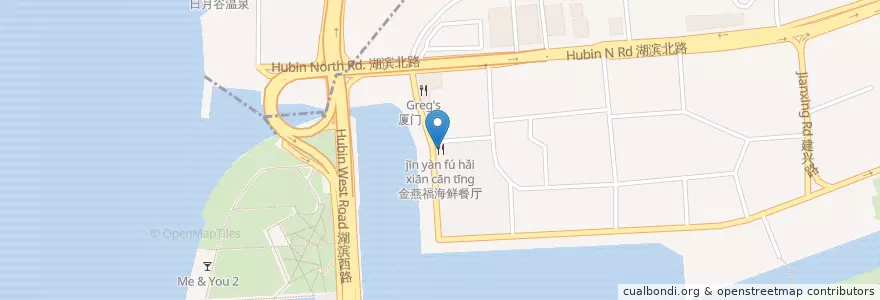 Mapa de ubicacion de 金燕福海鲜餐厅 en China, Fujian.