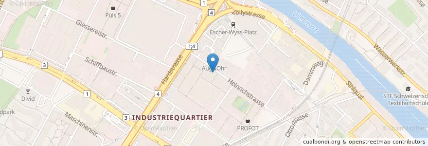 Mapa de ubicacion de The Butcher en سويسرا, زيورخ, Bezirk Zürich, Zürich.