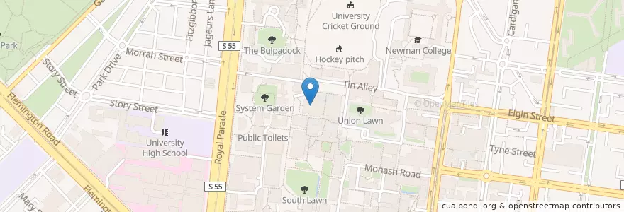 Mapa de ubicacion de La Bonne Bouffe en オーストラリア, ビクトリア, City Of Melbourne.