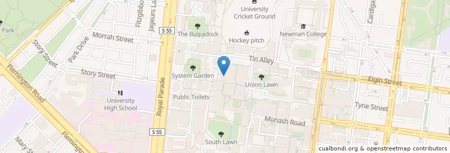 Mapa de ubicacion de Vegie Patch en オーストラリア, ビクトリア, City Of Melbourne.