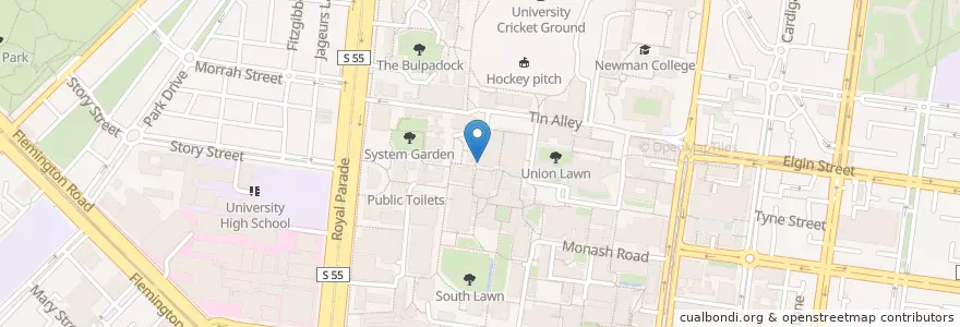 Mapa de ubicacion de Saigon Noodle en Australien, Victoria, City Of Melbourne.