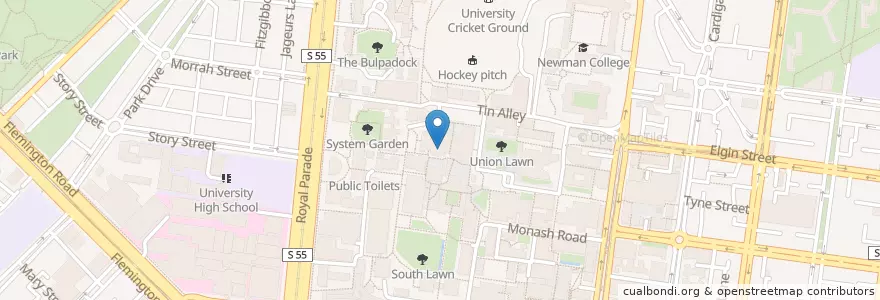 Mapa de ubicacion de Zambrero en Australië, Victoria, City Of Melbourne.