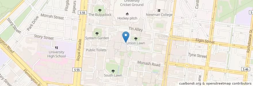 Mapa de ubicacion de Pronto Pizza en 澳大利亚, 维多利亚州, City Of Melbourne.