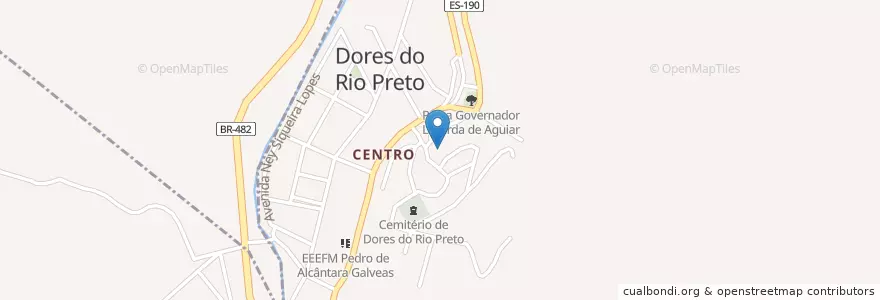 Mapa de ubicacion de Igreja de Nossa Senhora do Dores en البَرَازِيل, المنطقة الجنوبية الشرقية, Dores Do Rio Preto.