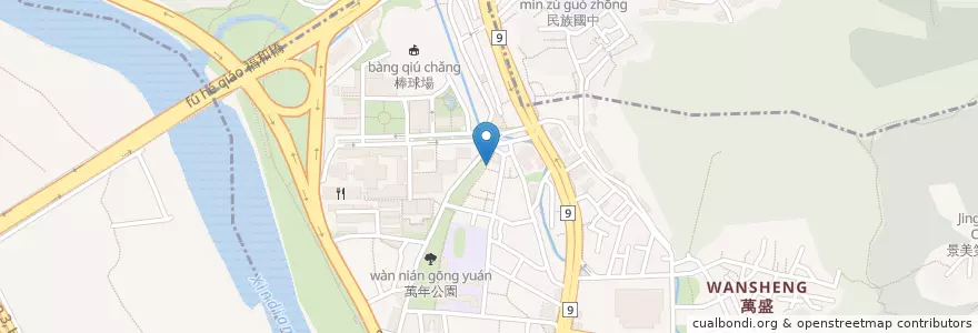 Mapa de ubicacion de 客家麵館 en Taïwan, Nouveau Taipei, Taipei, District De Wenshan.