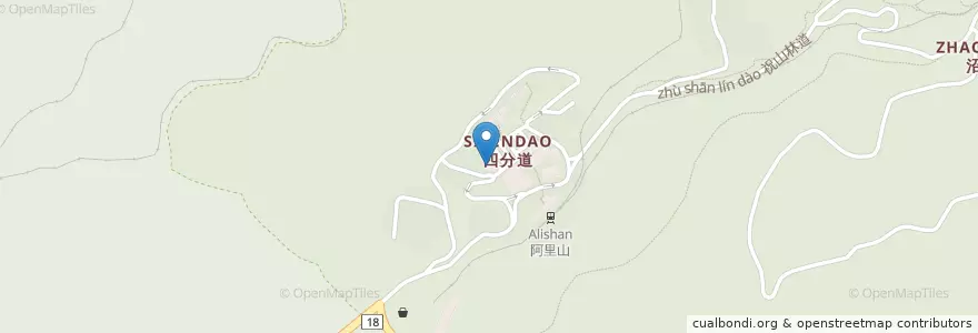 Mapa de ubicacion de Food stalls en Tayvan, 臺灣省, 嘉義縣, 阿里山鄉.