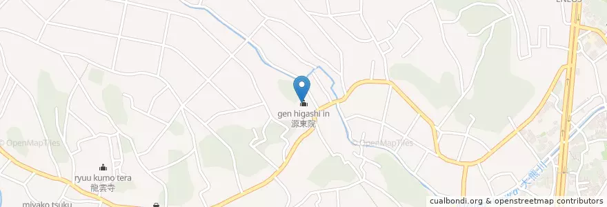 Mapa de ubicacion de 源東院 en 日本, 神奈川県, 横浜市, 都筑区.
