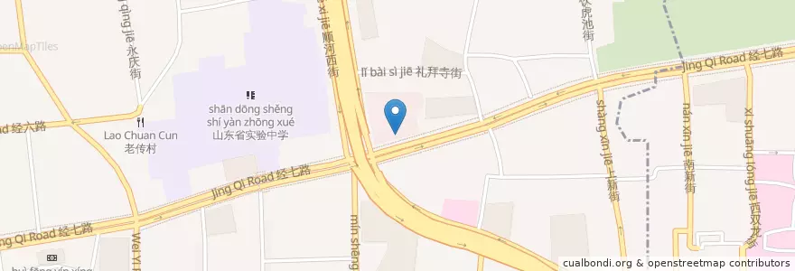 Mapa de ubicacion de 中国民生银行（济南分行） en China, Shandong, 济南市, 市中区, 泺源街道.