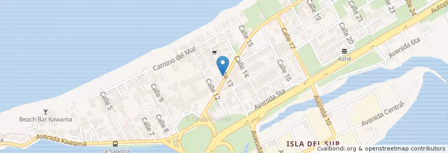 Mapa de ubicacion de Snack Bar calle 13 en كوبا, Matanzas, Cárdenas, Varadero.