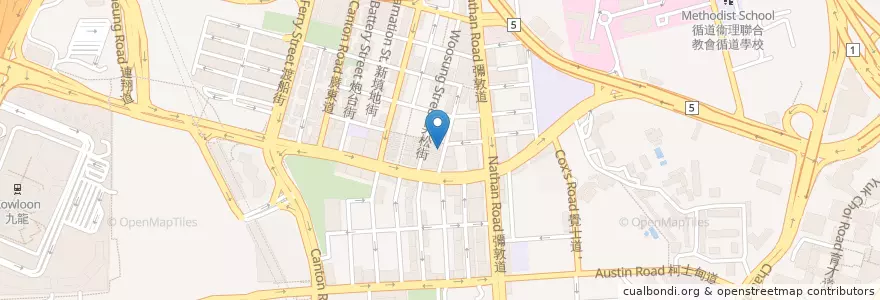 Mapa de ubicacion de 栢檔去骨海南雞飯 Pak Don en 中国, 広東省, 香港, 九龍, 新界, 油尖旺區 Yau Tsim Mong District.