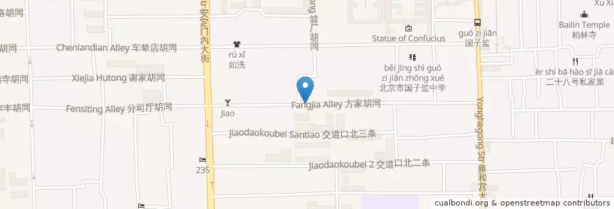 Mapa de ubicacion de Hot Cat Club en China, Pekín, Hebei, 东城区.
