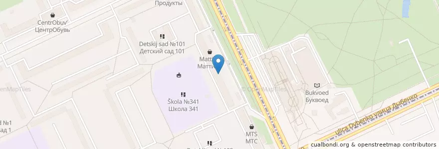 Mapa de ubicacion de ВТБ Банк Москвы en ロシア, 北西連邦管区, レニングラード州, サンクト ペテルブルク, Невский Район, Невский Округ.