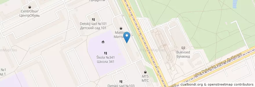 Mapa de ubicacion de Санкт-Петербург en ロシア, 北西連邦管区, レニングラード州, サンクト ペテルブルク, Невский Район, Невский Округ.