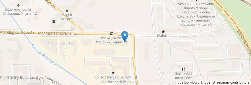 Mapa de ubicacion de Грот en Россия, Центральный Федеральный Округ, Москва, Западный Административный Округ, Район Кунцево.