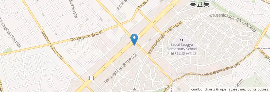 Mapa de ubicacion de Sinseon Seolnongtang Hongdae en Coreia Do Sul, Seul, 마포구, 서교동.