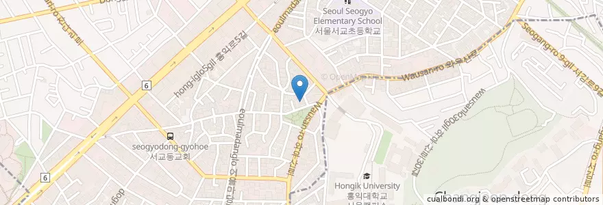 Mapa de ubicacion de The Beastro en Güney Kore, Seul, 마포구, 서교동.