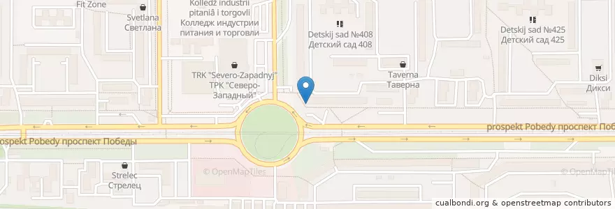 Mapa de ubicacion de Алвик en Rusia, Уральский Федеральный Округ, Óblast De Cheliábinsk, Челябинский Городской Округ.