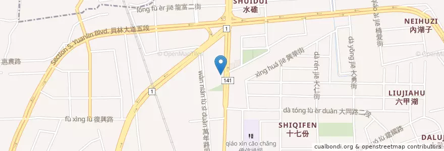 Mapa de ubicacion de 風尚人文 en Taiwan, Taiwan Province, Changhua County, Yuanlin City.