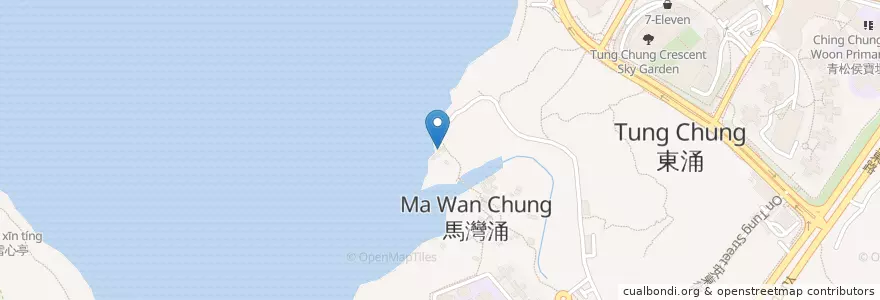 Mapa de ubicacion de 新華都海鮮酒家 en Китай, Гонконг, Гуандун, Новые Территории, 離島區 Islands District.
