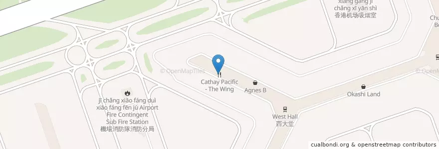 Mapa de ubicacion de Cathay Pacific - The Wing en Китай, Гонконг, Гуандун, Новые Территории, 離島區 Islands District.