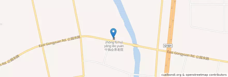 Mapa de ubicacion de 中福会养老院 en Chine, Shanghai, District De Qingpu.