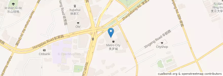 Mapa de ubicacion de 东方既白 en China, Shanghai, Xuhui.