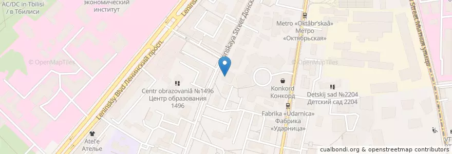 Mapa de ubicacion de Югос en Russia, Distretto Federale Centrale, Москва, Центральный Административный Округ, Район Якиманка.