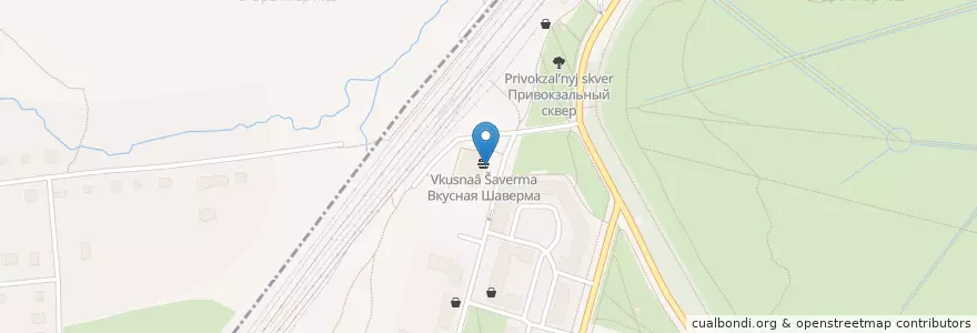 Mapa de ubicacion de Вкусная Шаверма en ロシア, 北西連邦管区, レニングラード州, サンクト ペテルブルク, Пушкинский Район.
