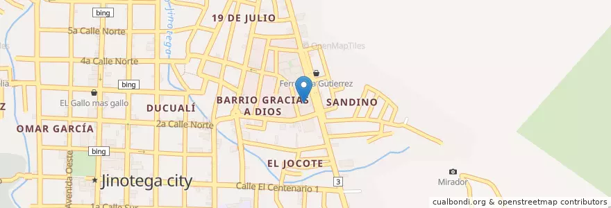 Mapa de ubicacion de Comedor Padre Odorico de Andrea en نیکاراگوئه, Jinotega, Jinotega (Municipio).