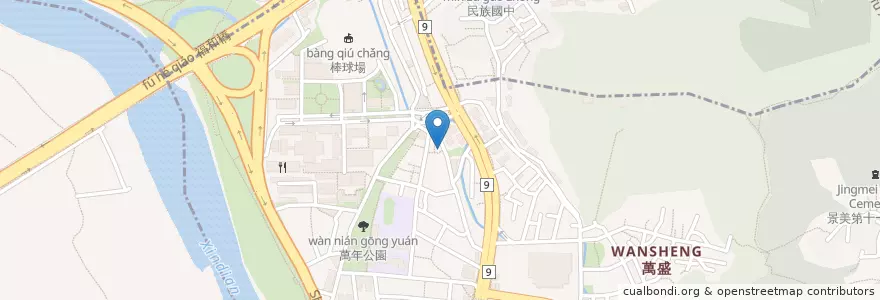 Mapa de ubicacion de 瑞麟美而美美又美 en تايوان, تايبيه الجديدة, تايبيه, 文山區.