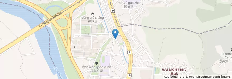Mapa de ubicacion de 自由51 en 臺灣, 新北市, 臺北市, 文山區.