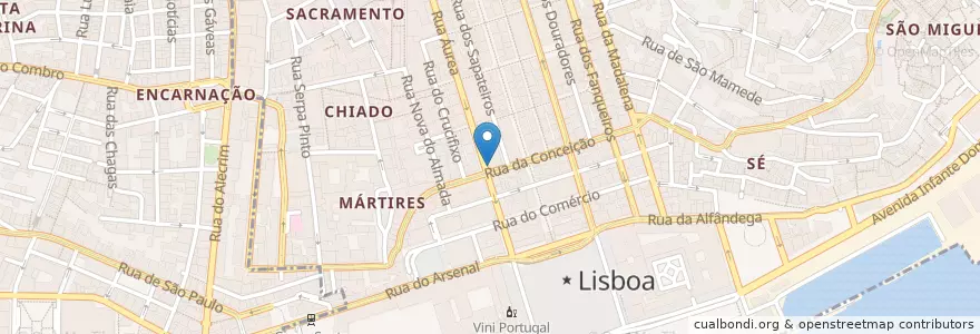 Mapa de ubicacion de My Story Ouro en پرتغال, Lisboa, Grande Lisboa, لیسبون, Santa Maria Maior.