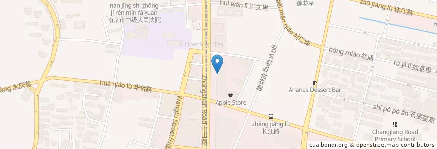 Mapa de ubicacion de Wagas en 中国, 江苏省, 南京市, 玄武区.