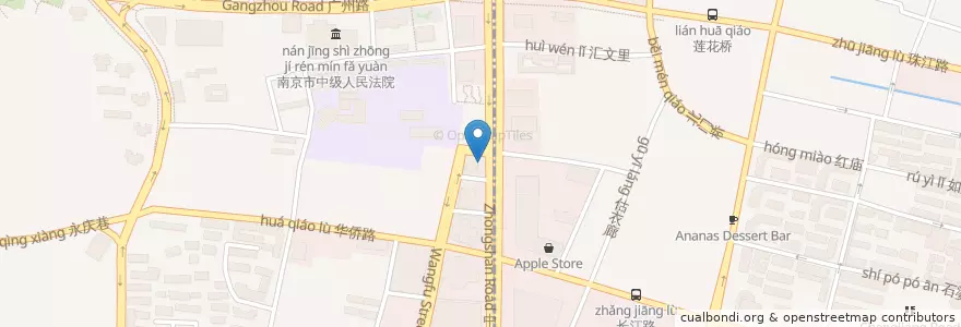 Mapa de ubicacion de ATM en China, Jiangsu, Nanquim, Distrito De Gulou.