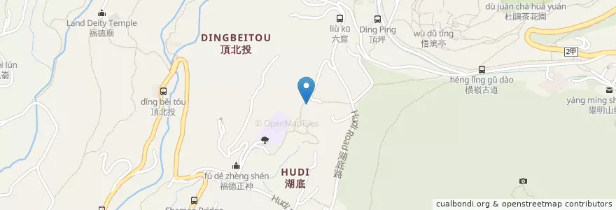 Mapa de ubicacion de 湖田溫泉會館 en Taiwan, 新北市, Taipé, 北投區.
