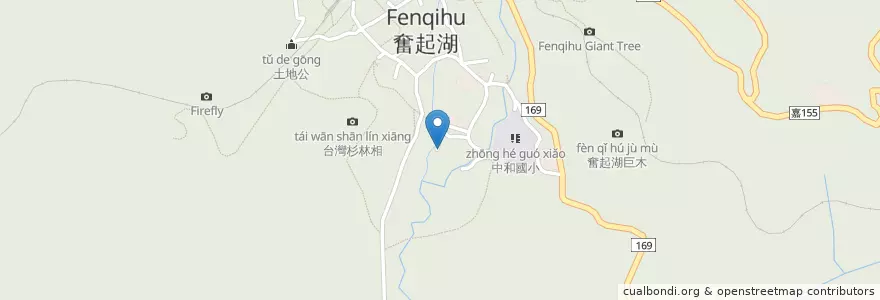 Mapa de ubicacion de 萬應公廟 en Tayvan, 臺灣省, 嘉義縣, 竹崎鄉.