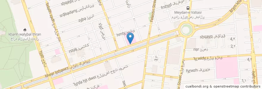 Mapa de ubicacion de داروخانه دکتر هادی en Иран, Тегеран, شهرستان تهران, Тегеран, بخش مرکزی شهرستان تهران.
