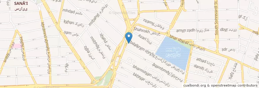 Mapa de ubicacion de داروخانه دکتر شیرازی en Iran, Teheran, شهرستان تهران, Teheran, بخش مرکزی شهرستان تهران.