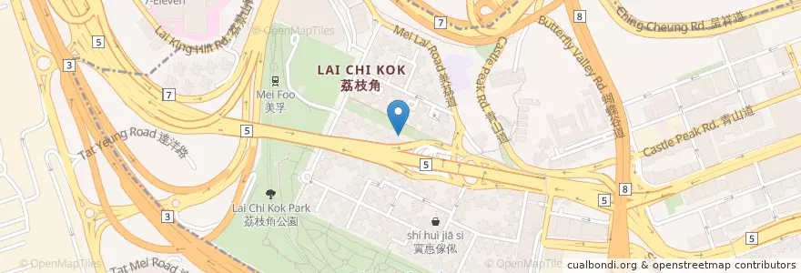 Mapa de ubicacion de 餃子妹 en 中国, 広東省, 香港, 九龍, 新界, 深水埗區 Sham Shui Po District.