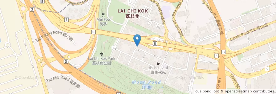Mapa de ubicacion de 小越南 en China, Guangdong, Hongkong, Kowloon, New Territories, 深水埗區 Sham Shui Po District.