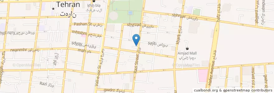 Mapa de ubicacion de تئاتر مستقل تهران en Irán, Teherán, شهرستان تهران, Teherán, بخش مرکزی شهرستان تهران.