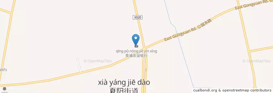 Mapa de ubicacion de 青浦农业银行 en 中国, 上海市, 青浦区.