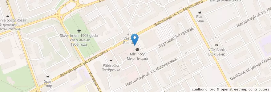 Mapa de ubicacion de Али-Баба en Russia, Circondario Federale Del Volga, Нижегородская Область, Городской Округ Нижний Новгород.