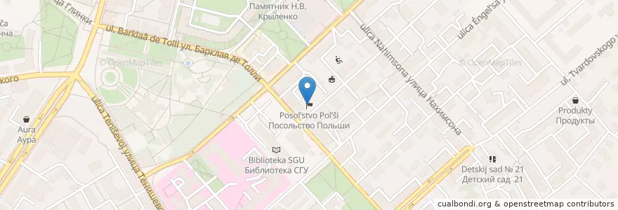 Mapa de ubicacion de Посольство Польши en روسيا, Центральный Федеральный Округ, Смоленская Область, Смоленский Район, Городской Округ Смоленск.