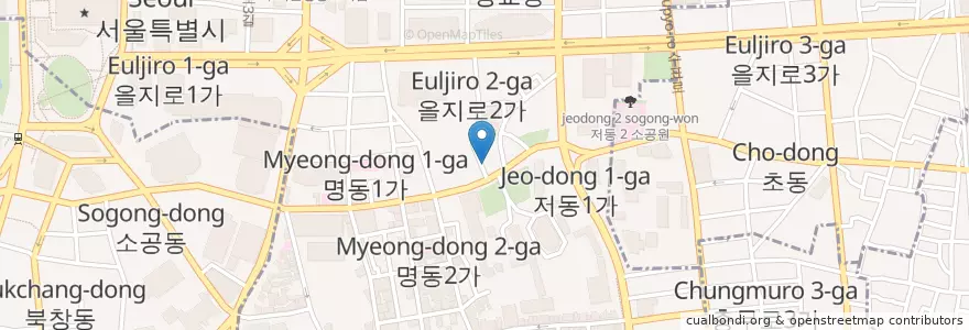 Mapa de ubicacion de Taj en Corea Del Sur, Seúl, 명동.